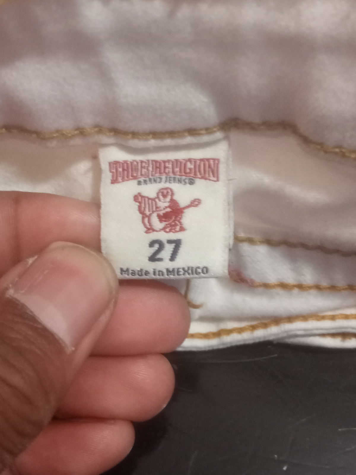 True Religion Women's White Skinny Cut-Off Low Rise Denim Jean Shorts Sz 27 thumbnail 10