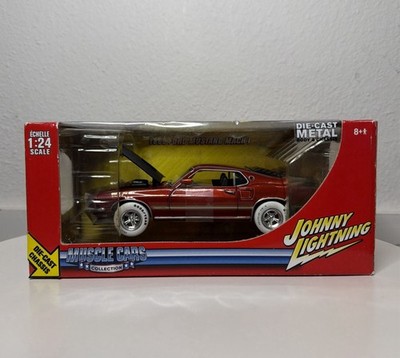 Johnny Lightning 1969 Red Ford Mustang Mach 1 White Lightning Chase Rare 1:24
