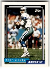 Troy Aikman 1992 Topps #744 Dallas Cowboys HOF