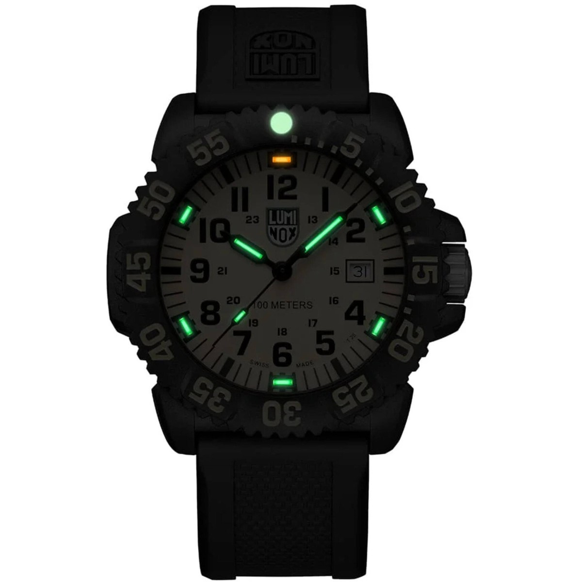 Luminox Men's Watch G Sea Lion Quartz Yellow Dial Black Rubber