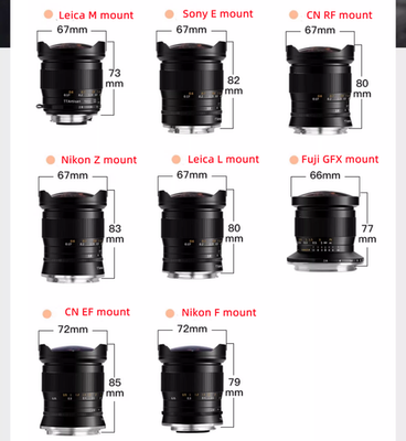 TTArtisan 11mm F2.8 Fisheye Wide Angle Full Frame Lens for RF