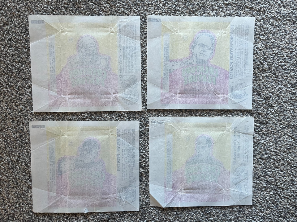 Set of 4 1980 Topps Creature Feature Wrappers Universal Monsters ExMt ...