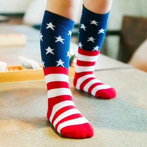 USA Flag Kids Socks Star Socks Knee High Sock for Boys Girls Small 4-6 Years - Picture 4 of 7