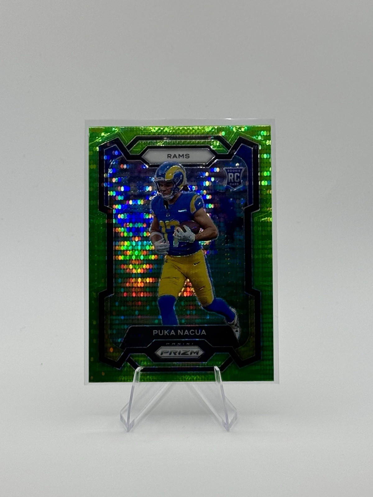 Puka Nacua Panini Prizm #357 Neon Green Pulsar