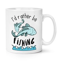 I'd Eher Sein Angeln 284Ml Becher Tasse - Lustig Sport Fisch