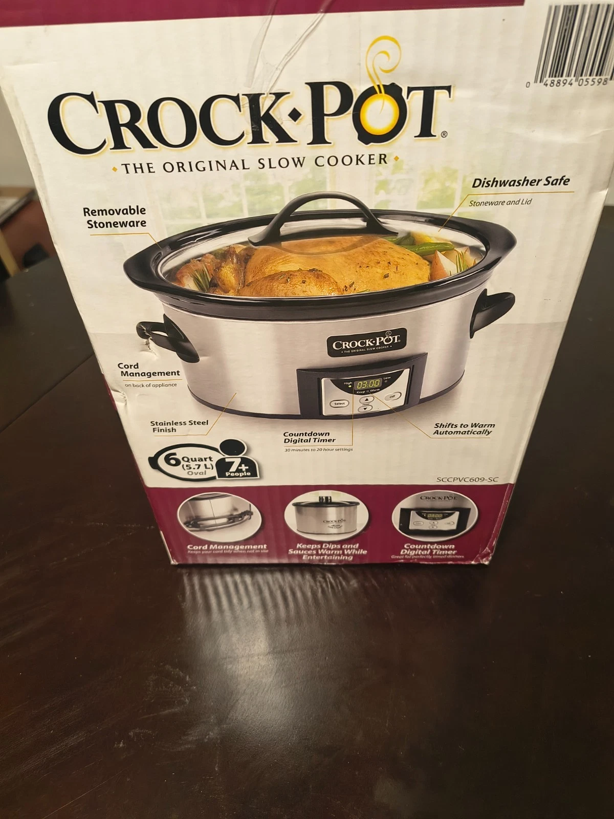 Crockpot original slow cooker 6-quart programmable digital control