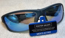 Foster Grant Men s Polarized Sunglasses Blue Mirror Lens NWT