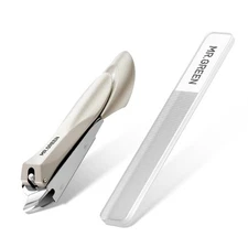 MR.GREEN Slanted Edge Nail Cutting Clippers Cuticle Nippers Tool Stainless St...