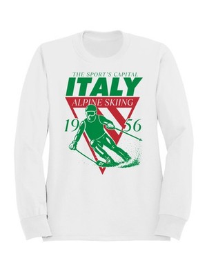 Italy Alpine Skiing 1956 Design Women's Sweatshirt
