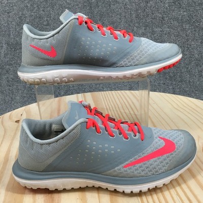 Nike FS Lite Run 2 Shoes Womens US6.5 Running Sneakers 684667-003 Gray Pink Mesh