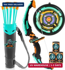 JOYIN Kids Bow and Arrow Set, LED Light Up Archery Toy Set with 9 Suction Cup Ar