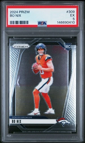 2024 PANINI PRIZM #309 BO NIX ROOKIE RC PSA 5