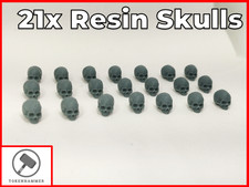 Pack of 21 Highly Detailed Resin Human Skulls (Range of Sizes)