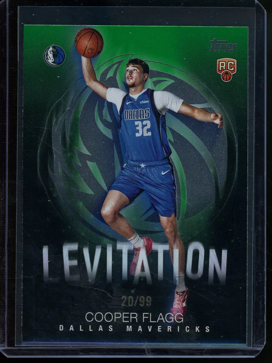2025 Topps Flagship Cooper Flagg Levitation Green Rookie /99 Mavericks