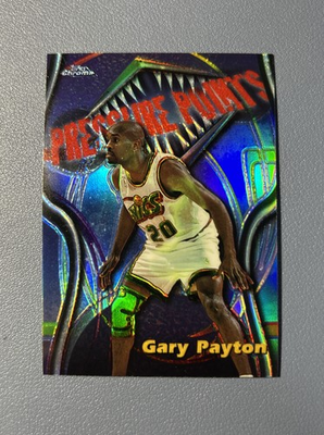 #ad 1998 Topps Chrome #1 REFRACTOR Pressure Points Gary Payton HOF Sonics SP $5.99