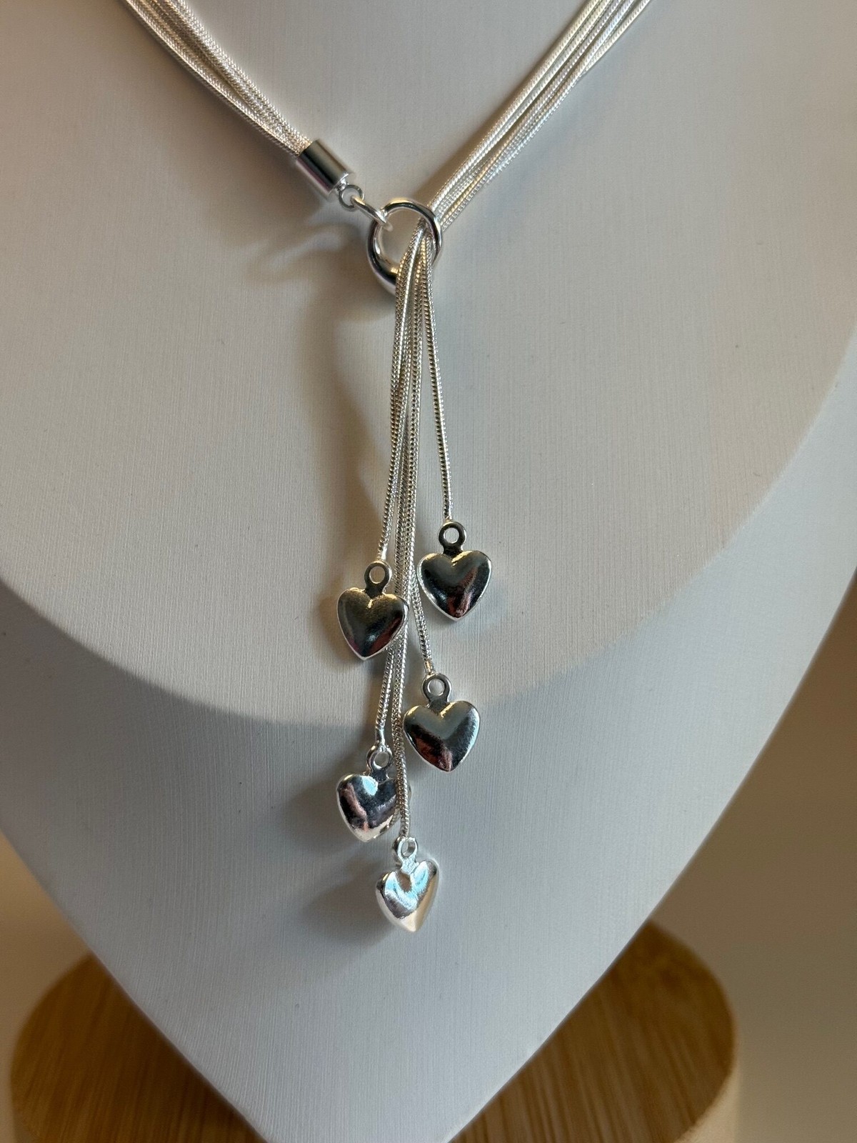 Dangle Hearts Necklace | 925 Sterling Silver