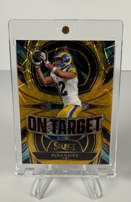 2025 Panini Select - On Target Puka Nacua #15 Gold #/10
