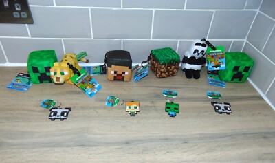 Minecraft Licensed Products Clip-On Cube Soft Plush Toys 8cm