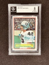 Todd Christensen LA Raiders 1983 Topps Rookie Card RC graded grade BGS 8 NrMt-Mt