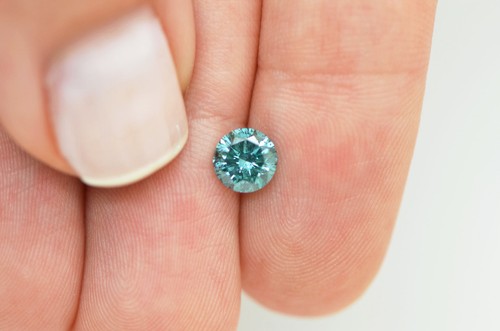 Lose blaue Diamanten ausgefallene Farbe runde Form verbessert zertifiziert 0,93 Karat SI2 - Bild 8 von 9