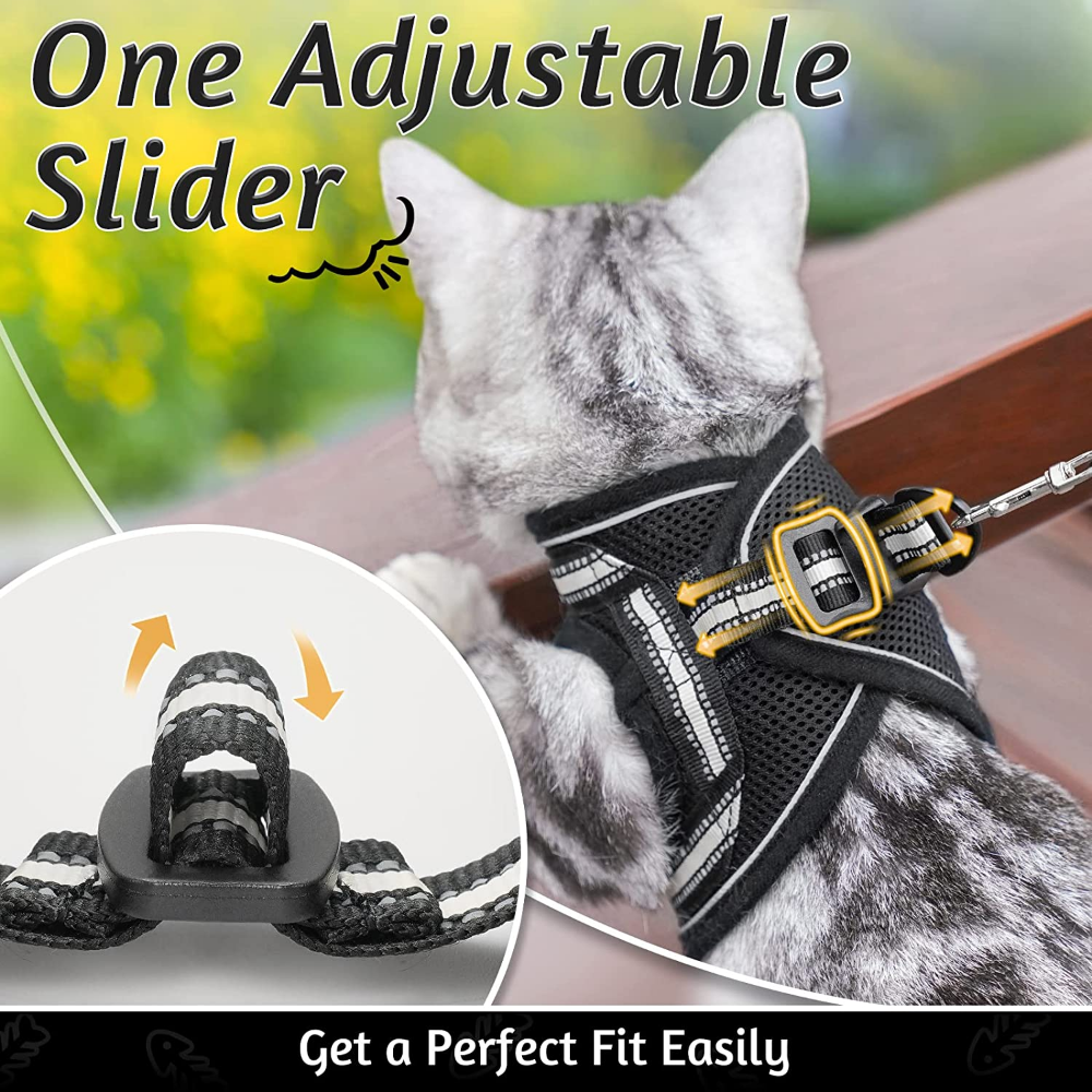 Rabbitgoo Cat Harness And Lead Escape Proof Small Dog Adjustable Mesh