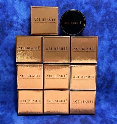 10pc Lot ~ Ace Beaute ~ Effortless Radiance Loose Setting Powder ~ MEDIUM 0.05oz