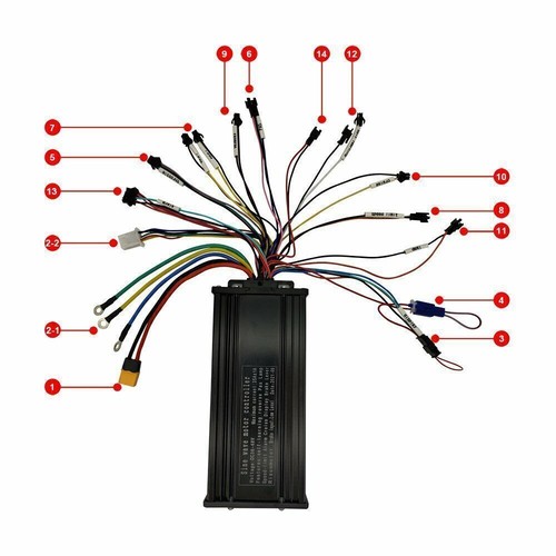 Ebike Controller 36V 48V 52V 1500W Mode Sinewave LCD Display Support 3-mode FS - Picture 4 of 17