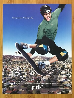 2003 Bob Burnquist GOT MILK? Vintage Print Ad/Poster Official Skateboarding Art!