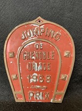 CHEVAUX PLAQUE CONCOURS HIPPIQUE JUMPING PRIX De GRENOBLE URIAGE 1968