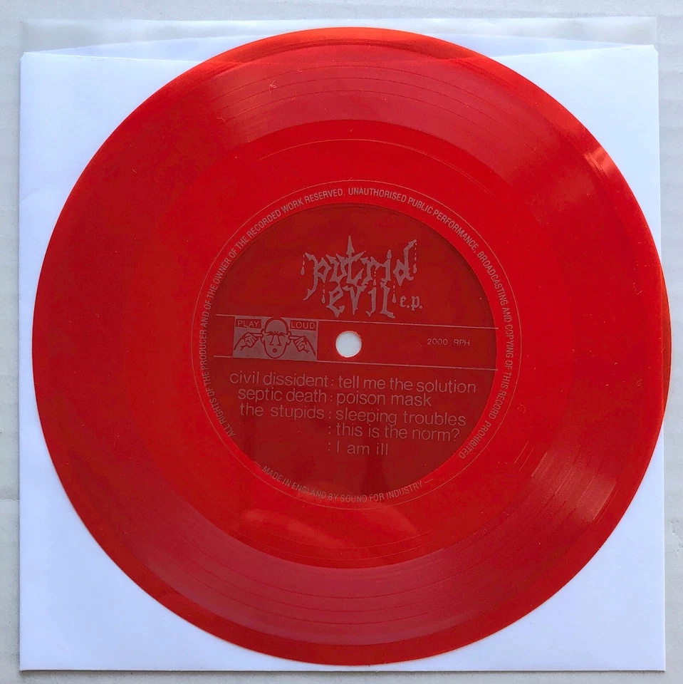 Putrid Evil 1985 UK 7 " Flexi-Disc Civil Dissident Septische Death Kotzen Punk - Bild 4 von 4