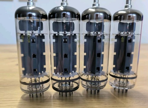 Matched quad Triple mica Tungsram PL519 40KG6 tubes new Röhren ear859 - Picture 5 of 7