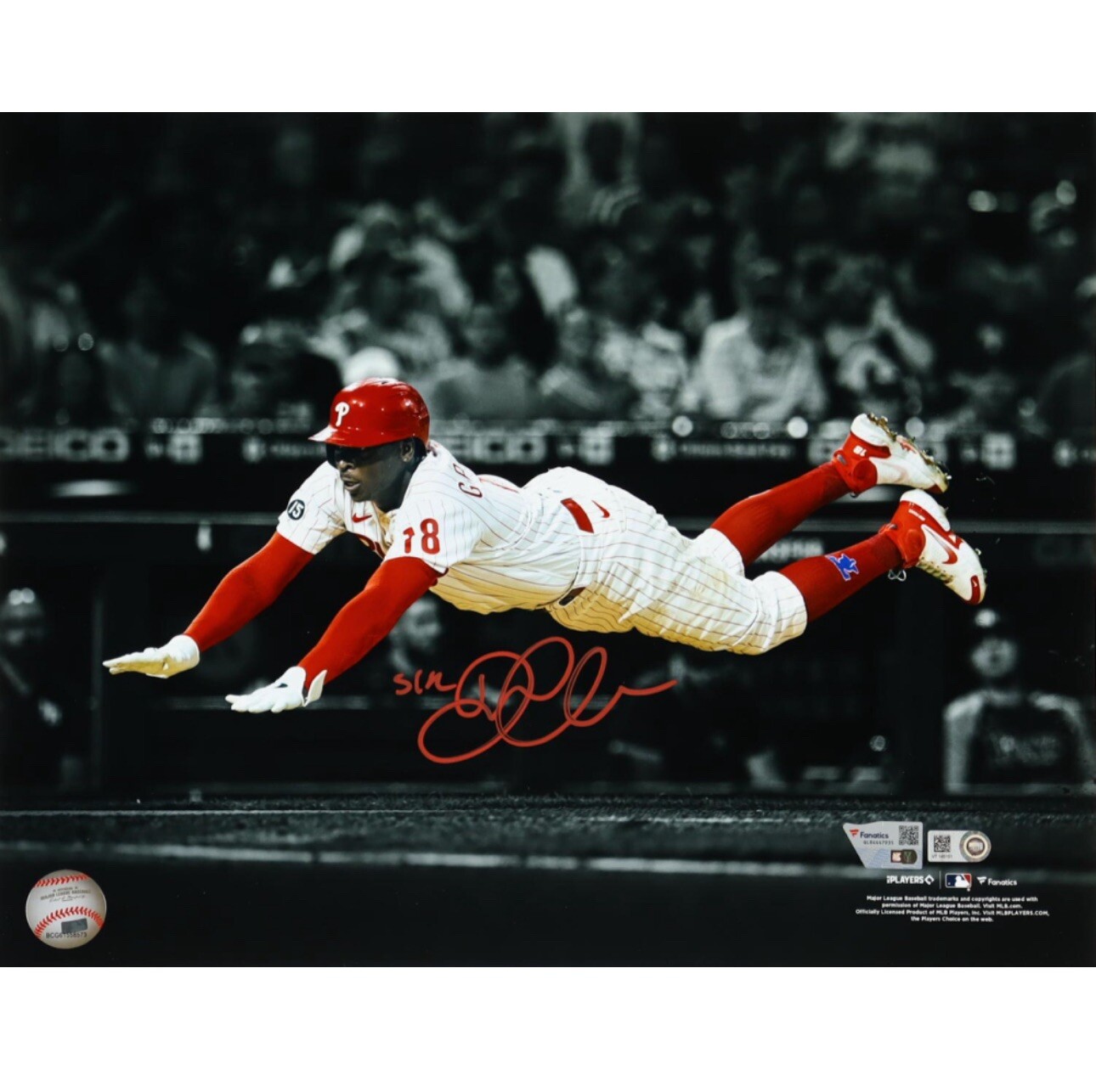 Didi Gregorius Signed Phillies 11x14 Photo Inscribed "Sir" (Fanatics & MLB)