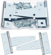 4 PCS 3 inch T-Strap Hinges, Heavy Duty Strap Tee Hinge, Metal Gate Strap Hinge