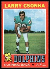 1971 Topps #45 Larry Csonka Miami Dolphins EX-EXMT 43325