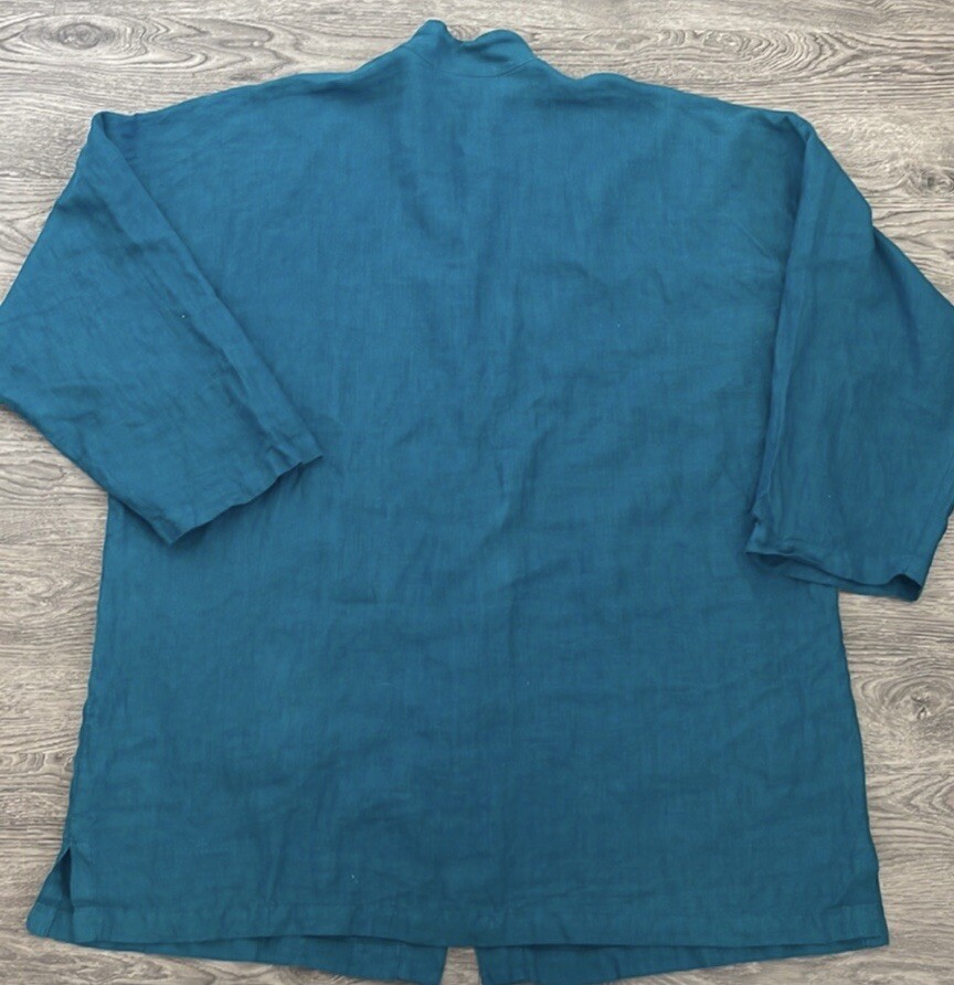 Bryan Walker Linen Button Tunic Blouse Jacket Ove… - image 2