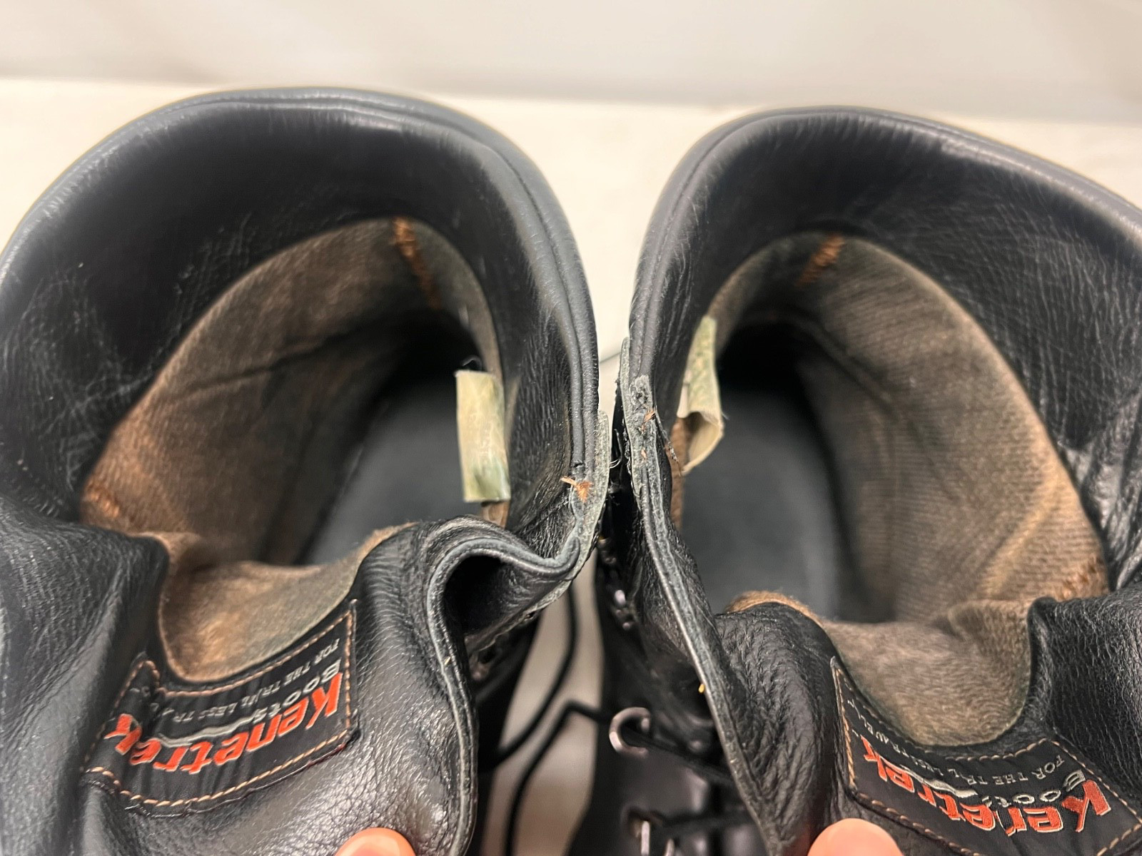 KENETREK HARD TACTICAL BOOTS  BLACK LEATHER WORK BOOTS  420-HK  MEN'S 12 M