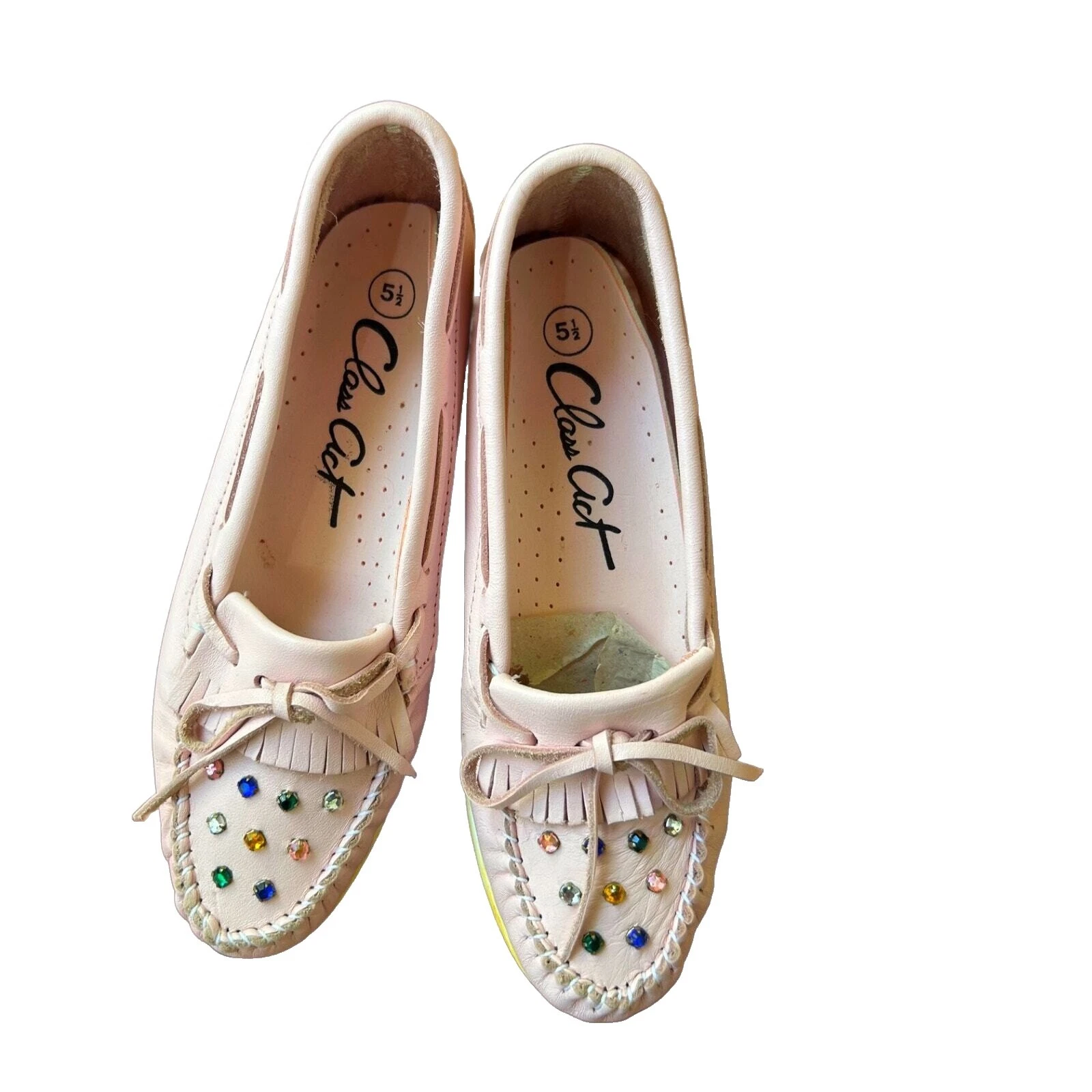 New Wave Tacón bajo y Oxfords Zapatos vintage 1980s para Mujer