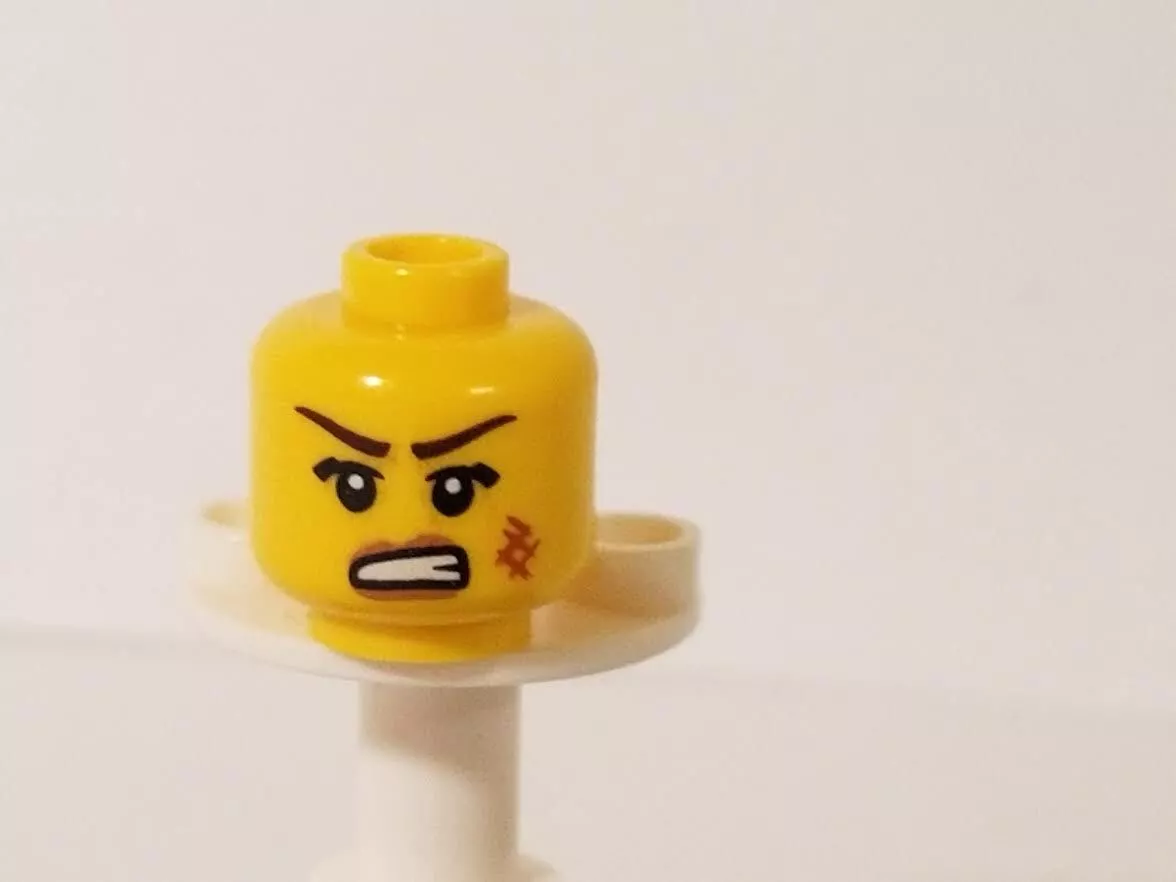 LEGO Angry Girl Head Tough Kid Teeth Hashtag cheek Bruise | eBay