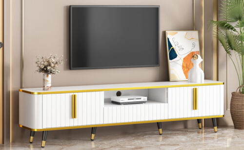 Minimalism TV Stand Open Storage Shelf for TVs Up To 85" Entertainment Center - Picture 2 of 11