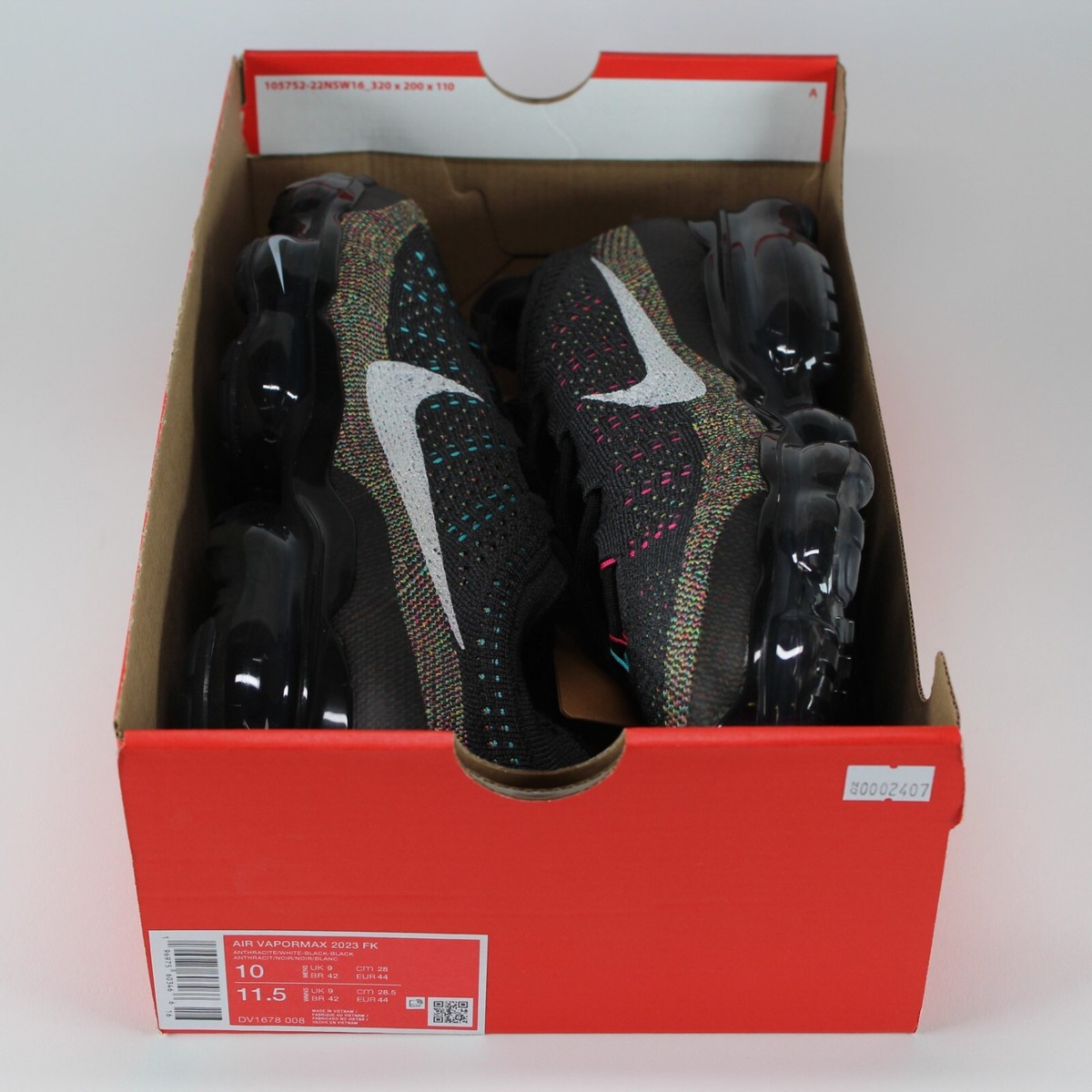 Nike Air Vapormax 2023 Flyknit Black Multicolor DV1678-008 Men's