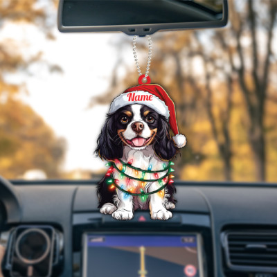Personalized Cavalier King Charles Spaniel Dog Christmas Lights Ornament Decor