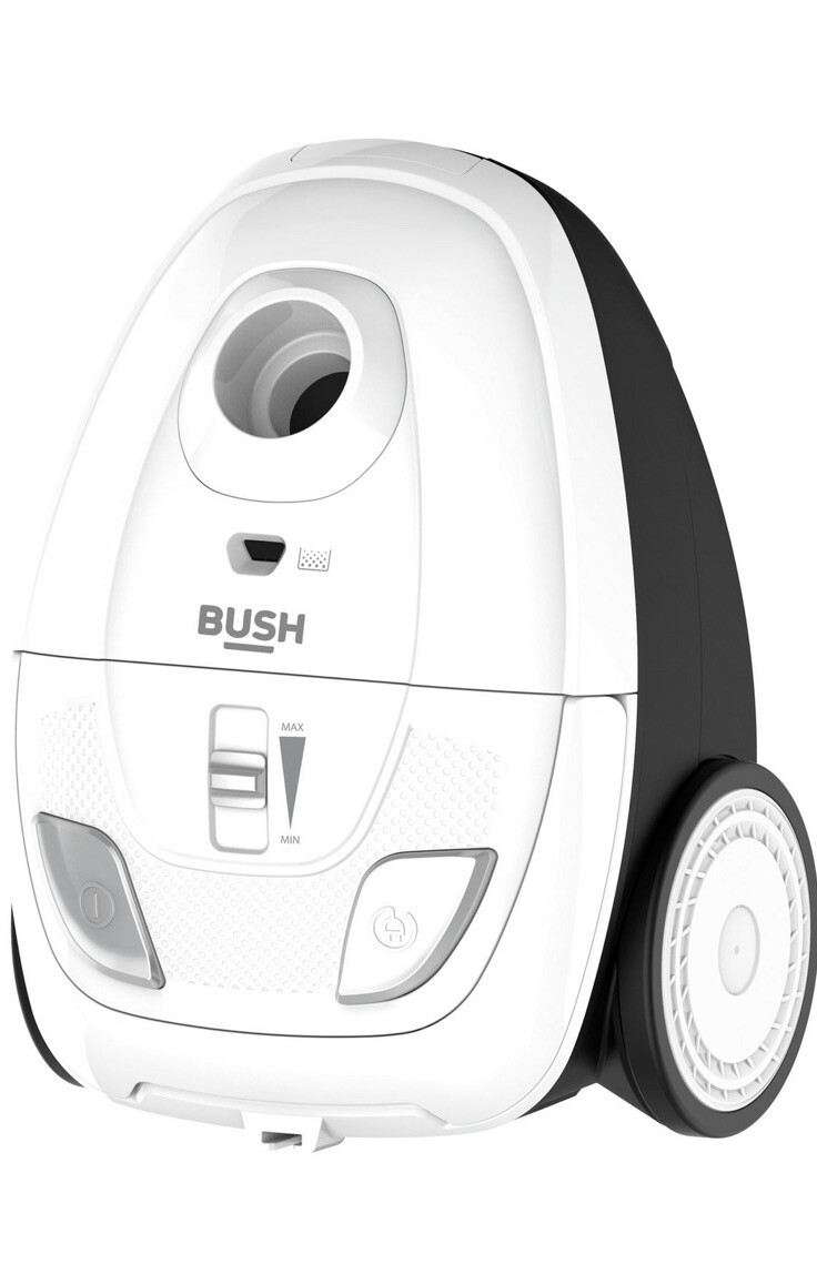 Bush 700W Bagged Cylinder Vacuum Cleaner White 1 Dust Bag NO CREVICE