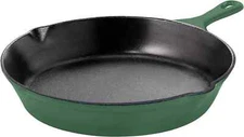 Utopia Kitchen Saute Fry Pan Pre-Seasoned Cast Iron Skillet Safe Grill, 8"-Green