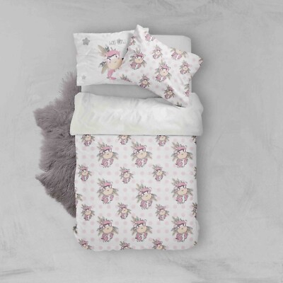 3D Unicorn Dot Cartoon Pattern Quilt Cover Set Bedding Sets Pillowcases Queen