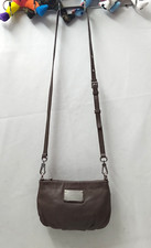 Marc by Marc Jacobs Gray Pebbled Leather Zipper Closure Crossbody Bag