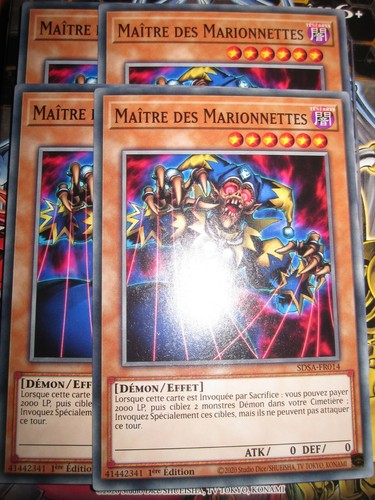 YU-GI-OH! COM PLAYSET MAÎTRE DES MARIONNETTES SDSA-FR014 (LOT DE 4) ED1 FRANCAIS - 第 1/1 張圖片