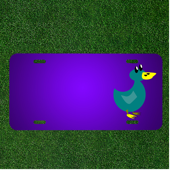 Custom Personalized License Plate With Add Names To Duck Duckling Bird