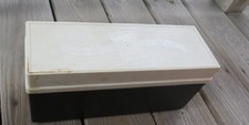 VTG, 8 TRACK TAPE STORAGE BOX, BLACK / WHITE, HOLDS 12 TAPES,