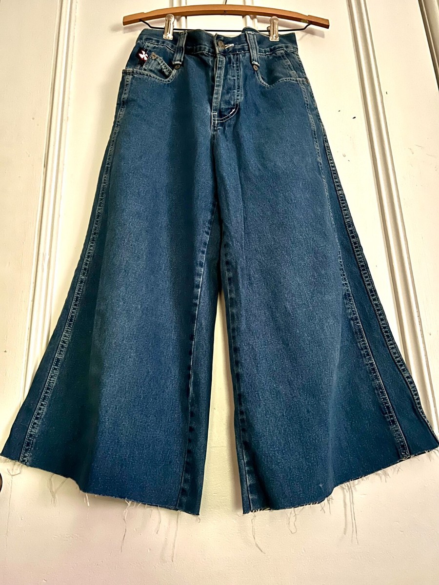 KIK GIRL DENIM RAVER/SKATER JEANS Vtg 90s/Y2K - COLLECTORS