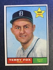 1961 Topps Baseball Terry Fox Detroit Tigers Rookie Card #459. rookie card picture